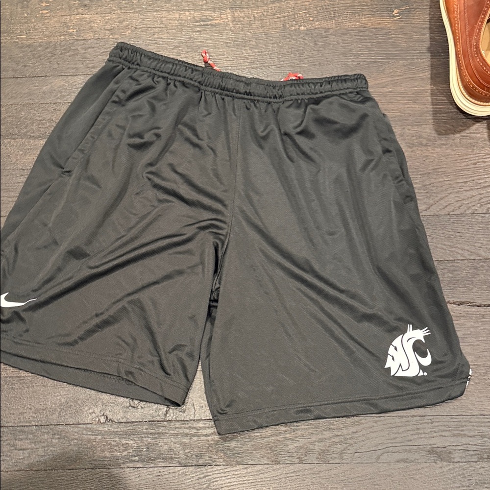 Washington State Nike Black Athletic Shorts with Logo